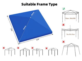 Birodeko easy-attach Velcro straps on replacement canopy top.
