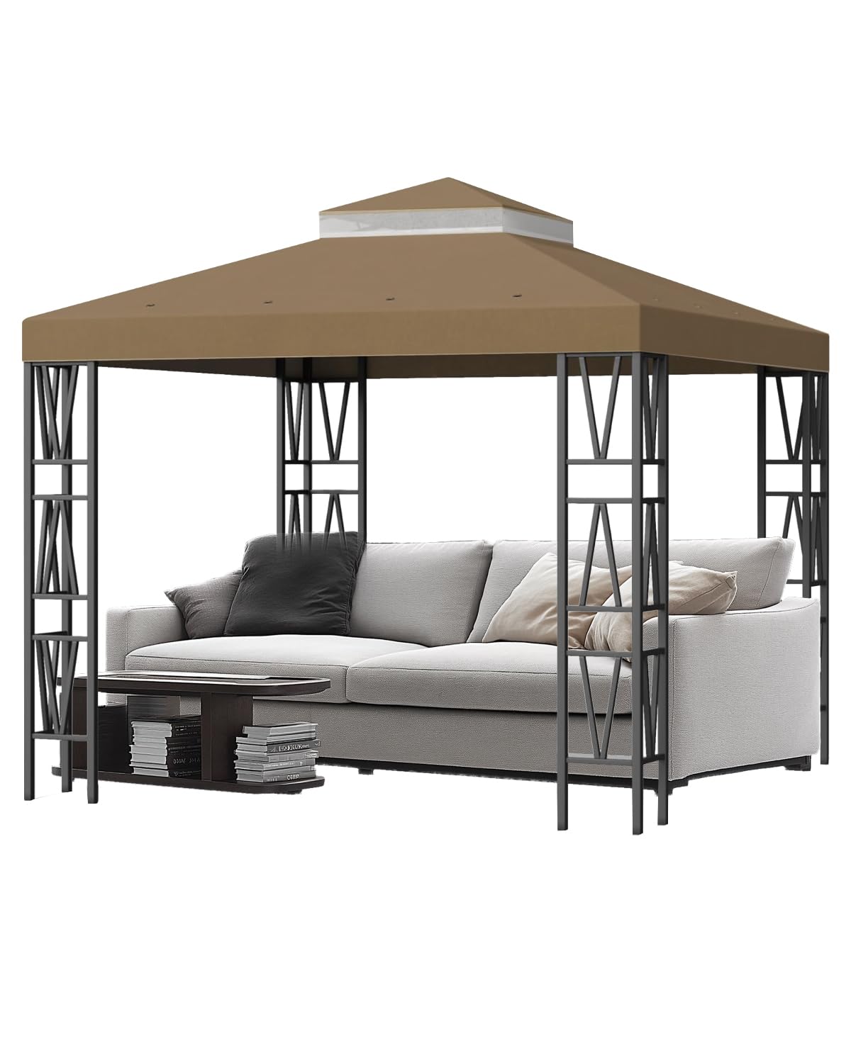 Birodeko 10x10 gazebo top fits square gazebos for quick, secure shade.