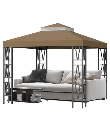 Birodeko 10x10 gazebo top fits square gazebos for quick, secure shade.