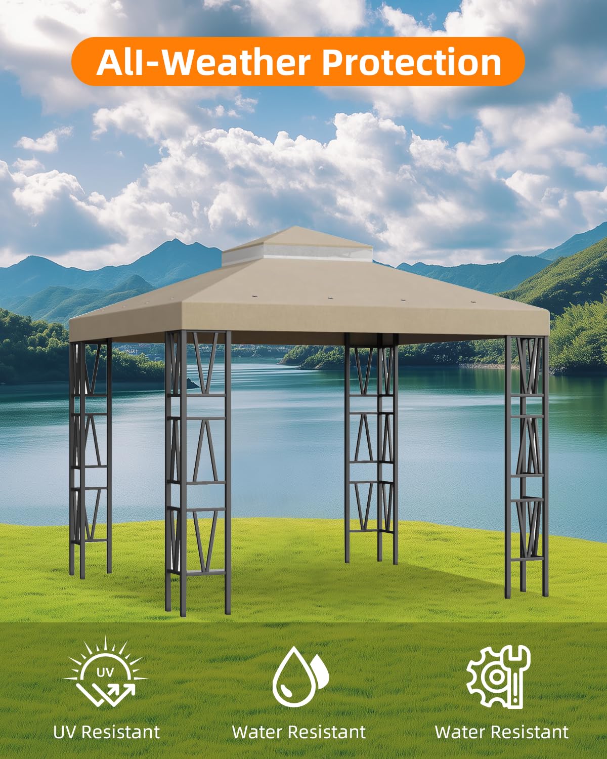 Birodeko top cover central mesh panel for airflow and comfort.