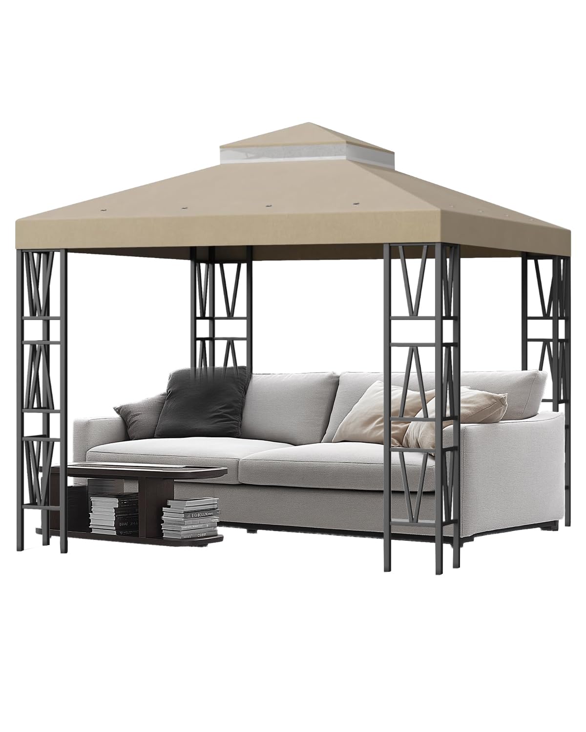 Birodeko gazebo top cover with universal fit for square frames ensures secure setup.