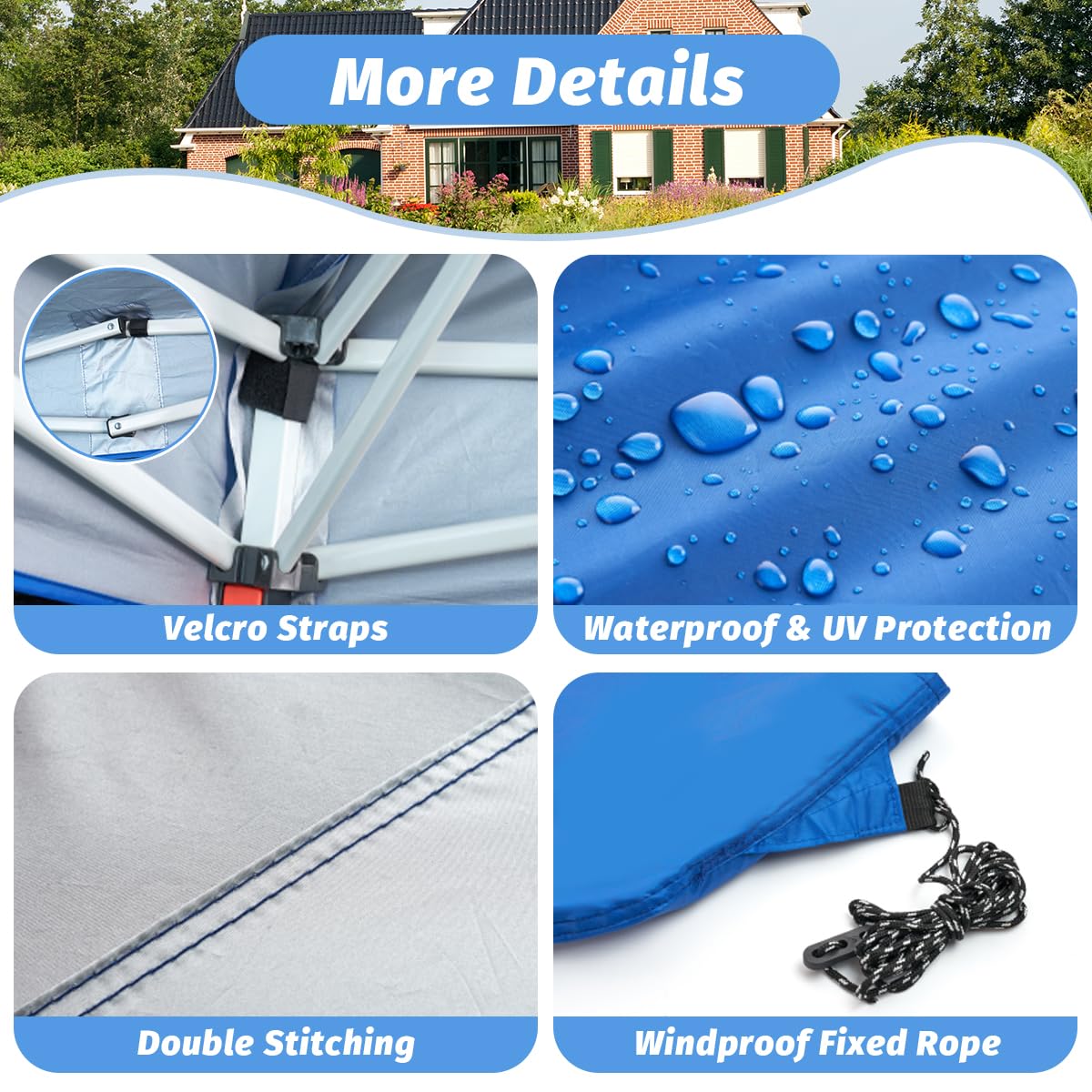 Birodeko reinforced corners on canopy replacement top.