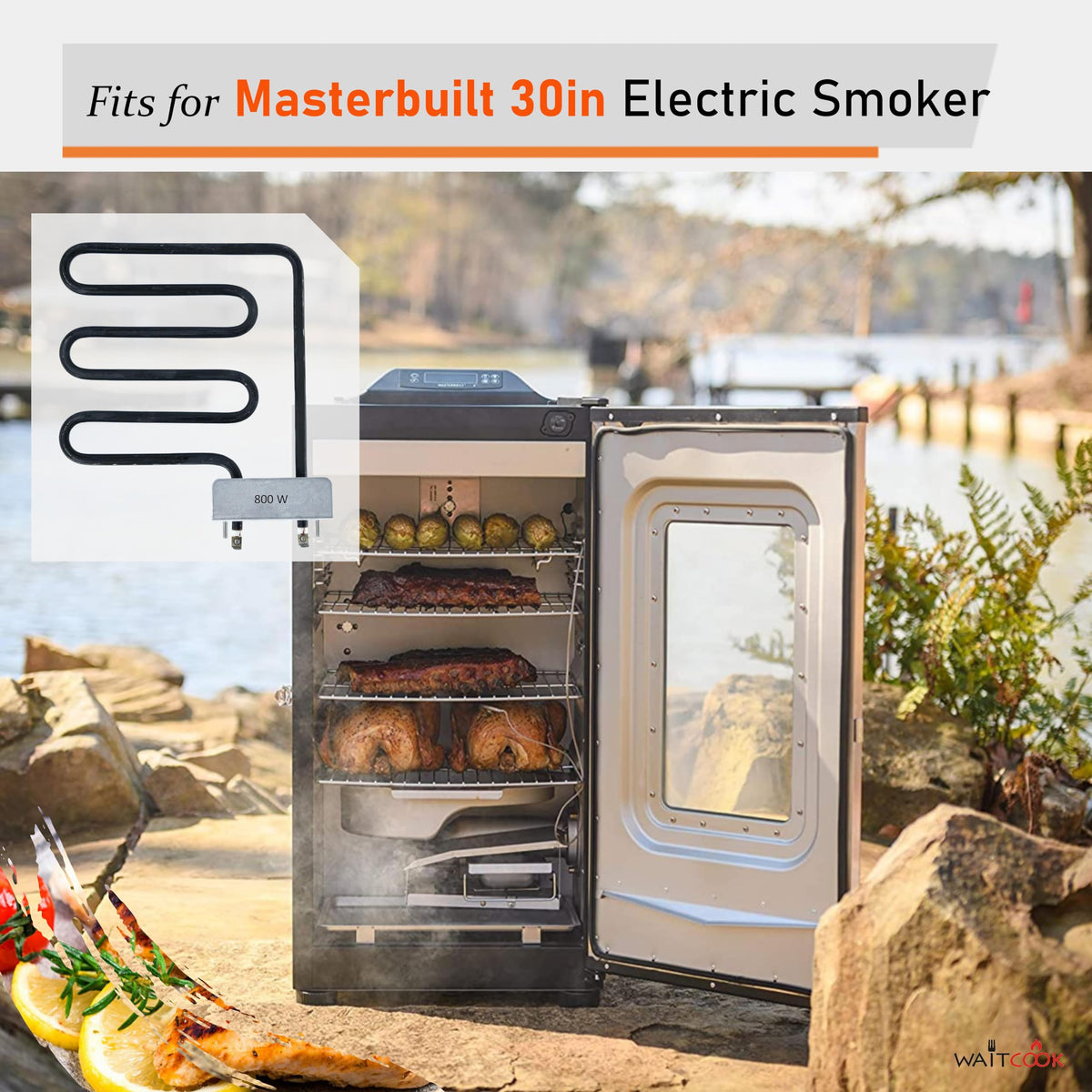 BISONCOOK durable 800W heating element for smokers.
