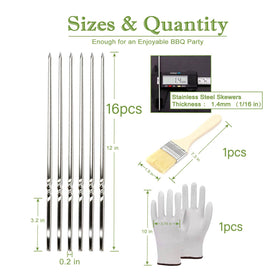 BiTeLong heat-resistant BBQ gloves for safer handling of hot skewers