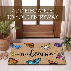 BitKAM non slip backing welcome mat stays in place on busy entryways