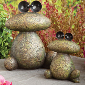 Bits and Pieces frog statues stacked moss detail adds natural texture to lawns.