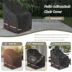 Bitubi fits most Adirondack chairs up to 32W x 35D x 36H