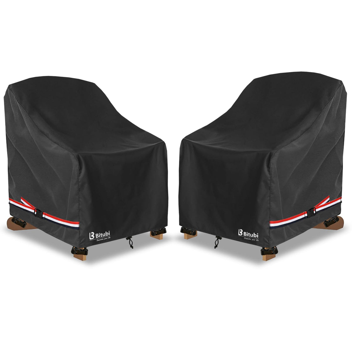 Bitubi waterproof Adirondack chair cover protects up to 32W x 35D x 36H from rain