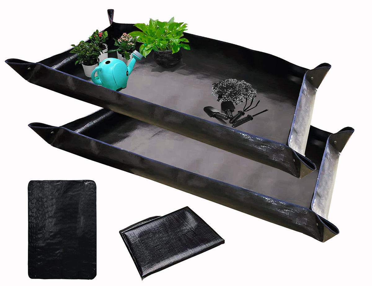 BIUWING repotting mat in a two-piece setup ideal for large transplanting jobs
