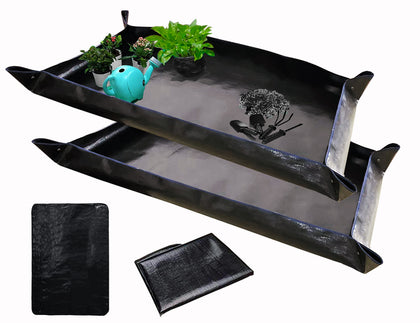 BIUWING repotting mat in a two-piece setup ideal for large transplanting jobs