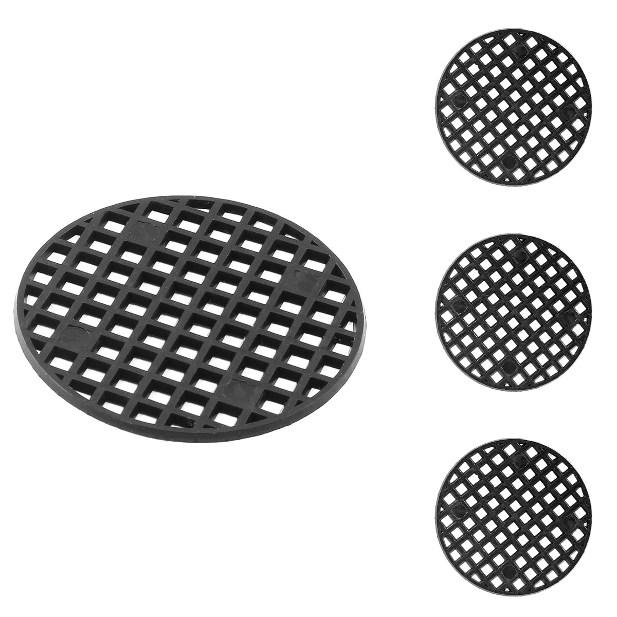 Bivethoi black pot mesh blends with decor while aiding drainage.