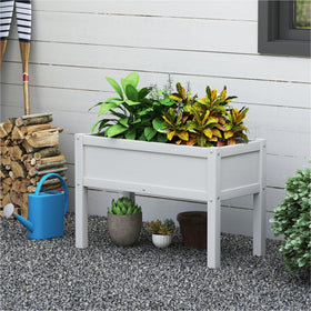 BIVODA 250-lb weight capacity raised garden bed in white