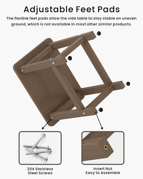 HDPE tabletop in a single-piece design for rigid surface and warp resistance.