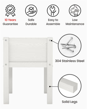 BIVODA outdoor all-weather planter bed with white finish