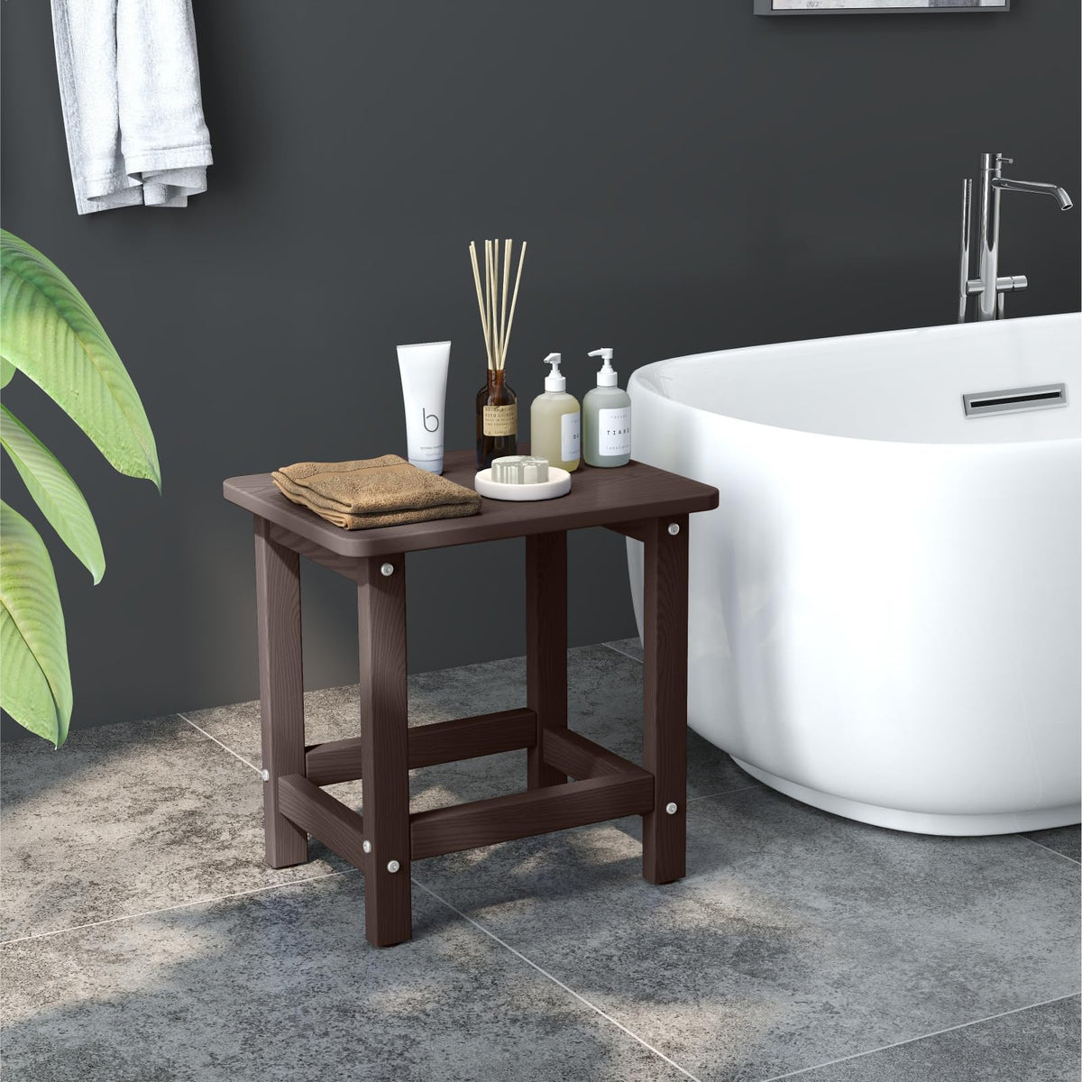 BIVODA outdoor side table compact durable and easy to clean after gatherings.