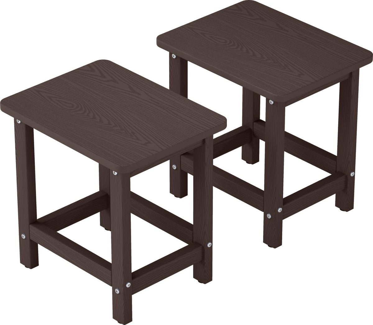 BIVODA outdoor side table with textured HDPE finish for durable outdoor use.