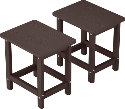 BIVODA outdoor side table with textured HDPE finish for durable outdoor use.