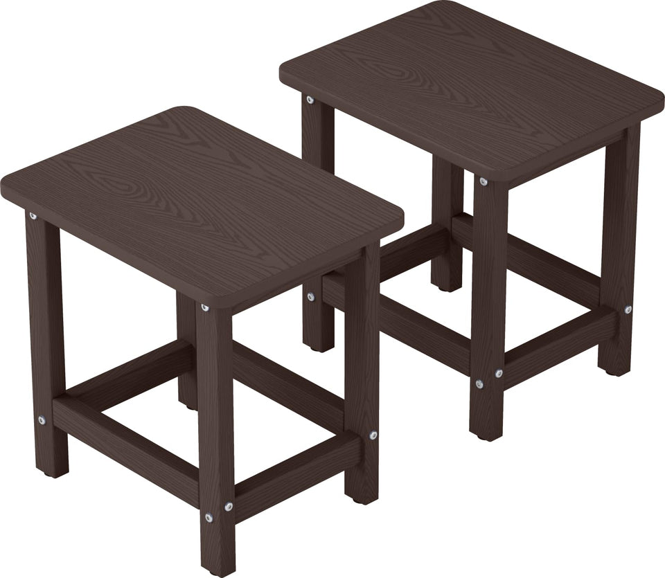 BIVODA outdoor side table with textured HDPE finish for durable outdoor use.