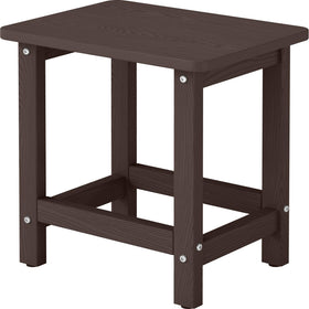 BIVODA weatherproof outdoor side table beside chair with textured HDPE finish for outdoor use