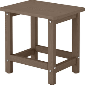 BIVODA weatherproof outdoor side table with textured HDPE surface for durable outdoor use.