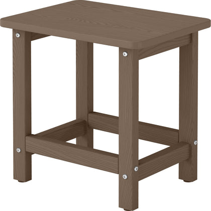 BIVODA weatherproof outdoor side table with textured HDPE surface for durable outdoor use.