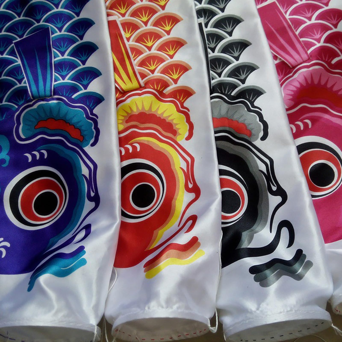 Biweutydys japanese carp banner blue wall hanging adds color