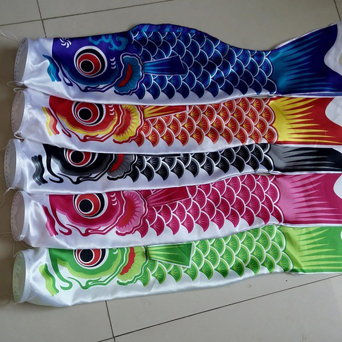 Biweutydys koi fish windsock blue wind streamers for homes