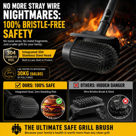 BIZEG head with 30kg pull-strength demonstrates durable bristle-free design.