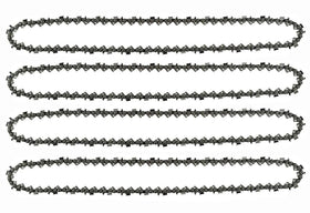 Bizhala 4Pack 10 Inch chainsaw chain laid out for easy replacement and value