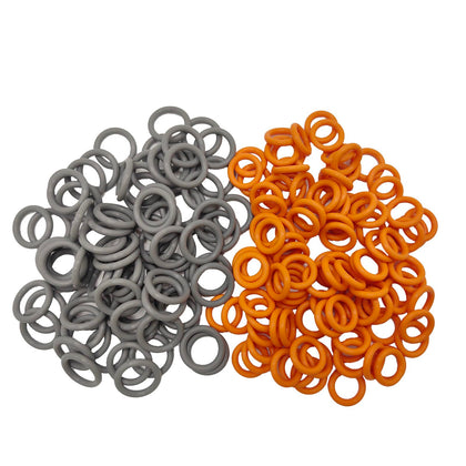 Bizhala orange quick-coupler O-rings for secure 1-4 inch connections.