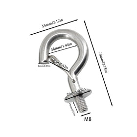 bjsdkff bolt hanging item screw hook with movable buckle for secure loads