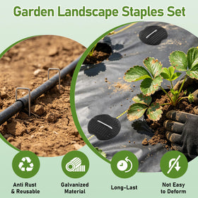 BKIELLT galvanized steel stakes resist rust in outdoor use.