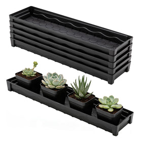 BKIELLT plant saucer tray rectangular window sill keeps pots organized and saves space.