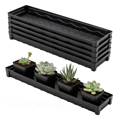 BKIELLT plant saucer tray rectangular window sill keeps pots organized and saves space.