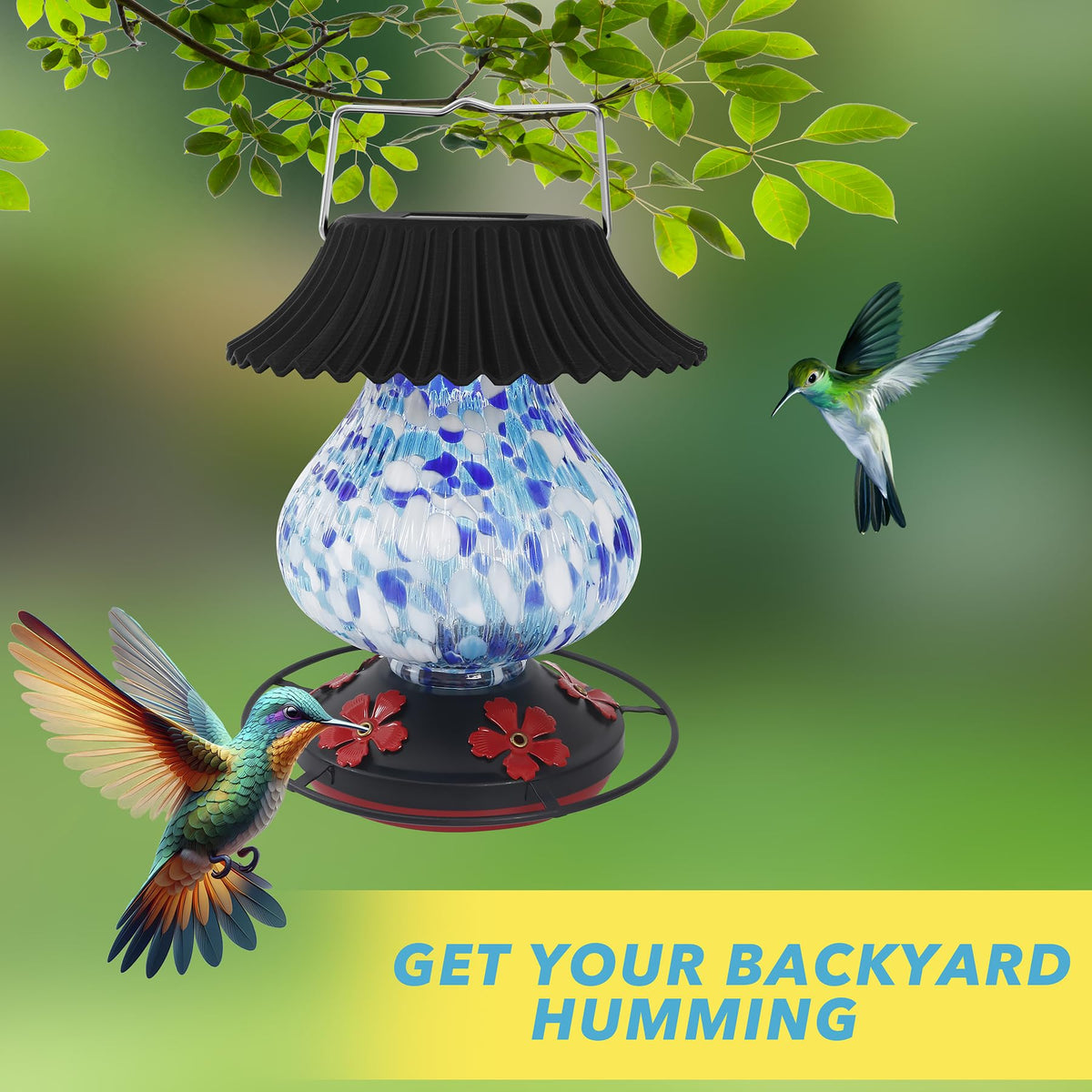 Blacico outdoor feeder for nature enthusiasts in a garden setting