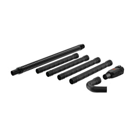 Gutter debris removal scene with BLACK+DECKER attachment in use