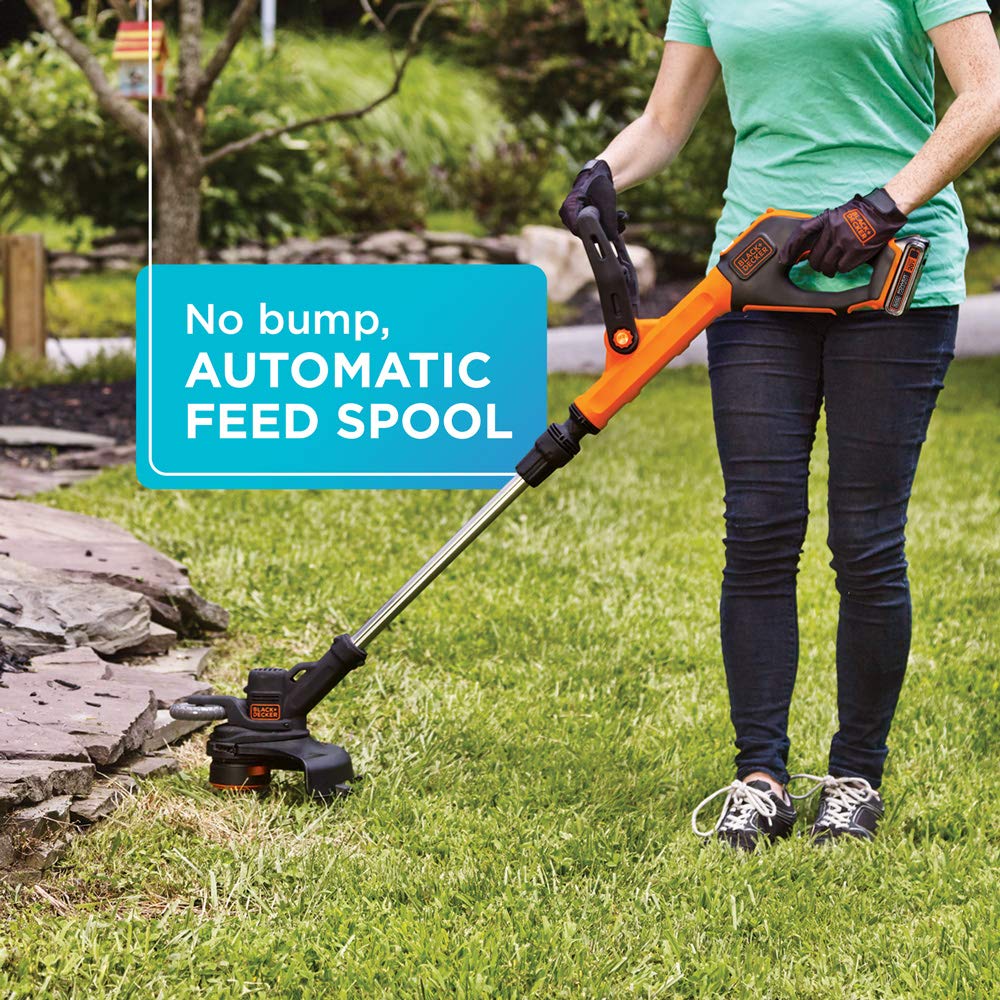 Edger mode activation on Black Decker Beyond LST522E1AEV for clean sidewalk edges