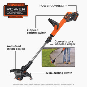 POWERDRIVE boosted torque on Black Decker Beyond LST522E1AEV cutting through thick growth