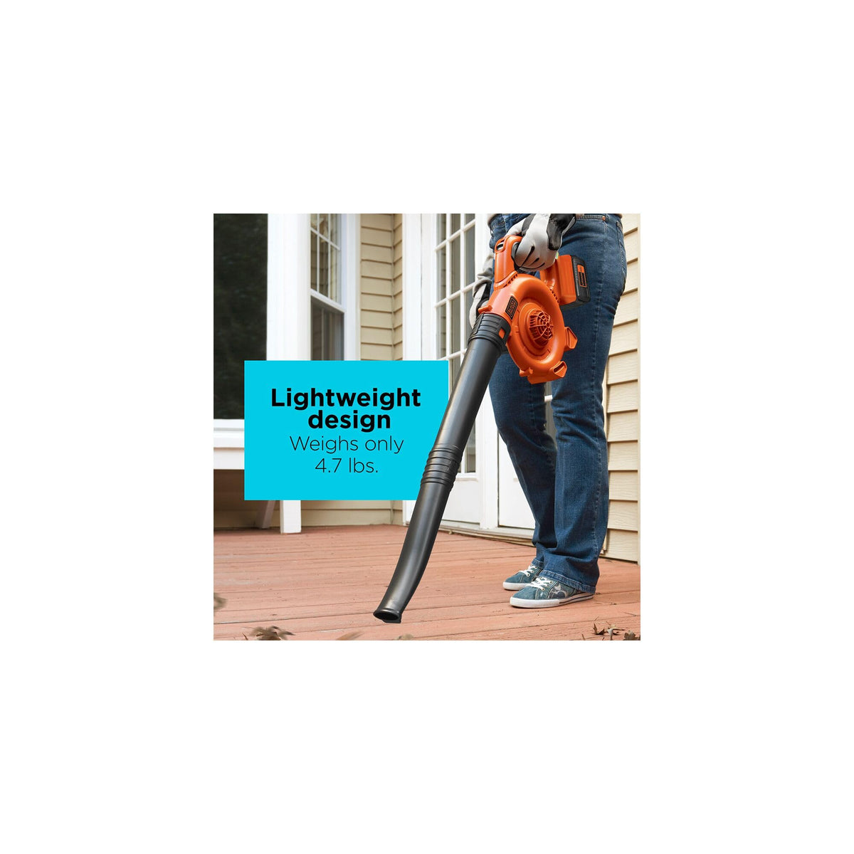 BLACK+DECKER fast charger 40V recharges battery in 90 minutes or less.