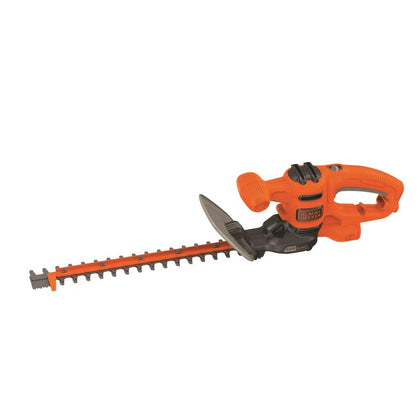 Black+Decker hedge trimmer with dual-action blade, delivering smoother hedge trims.