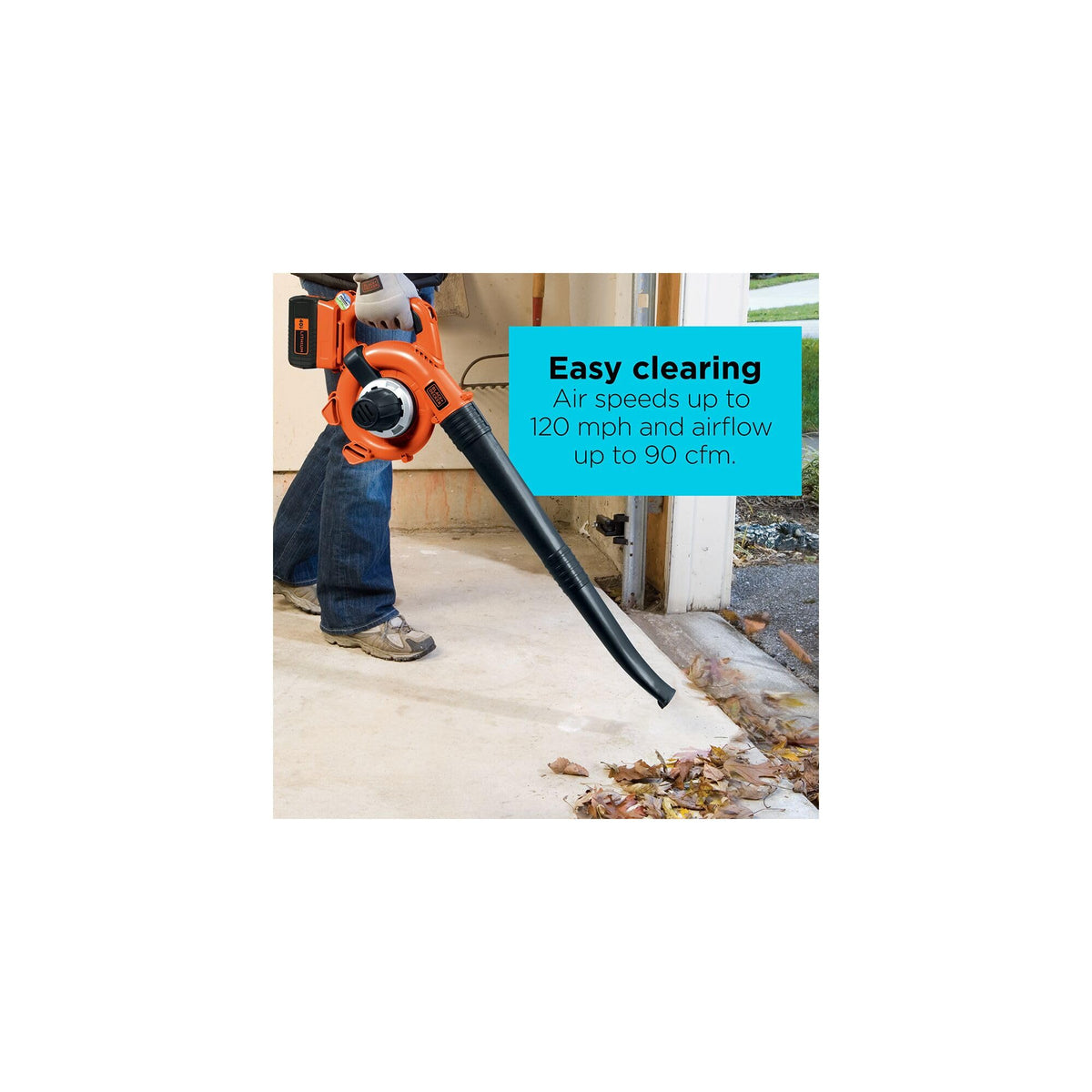 BLACK+DECKER POWERCOMMAND enables runtime or power control for versatile use.
