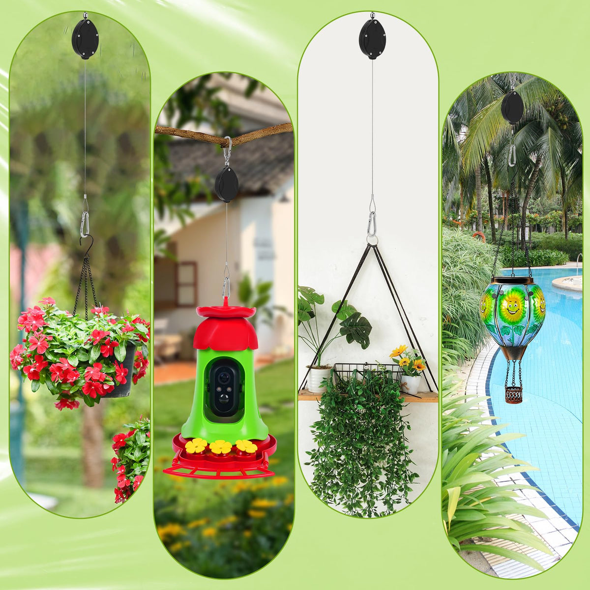 Black Elk Peak garden hanger setup ideal for plants, feeders, or lights