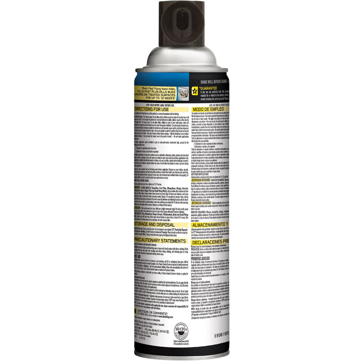 Black Flag indoor surface spray on window sills deterring landing insects