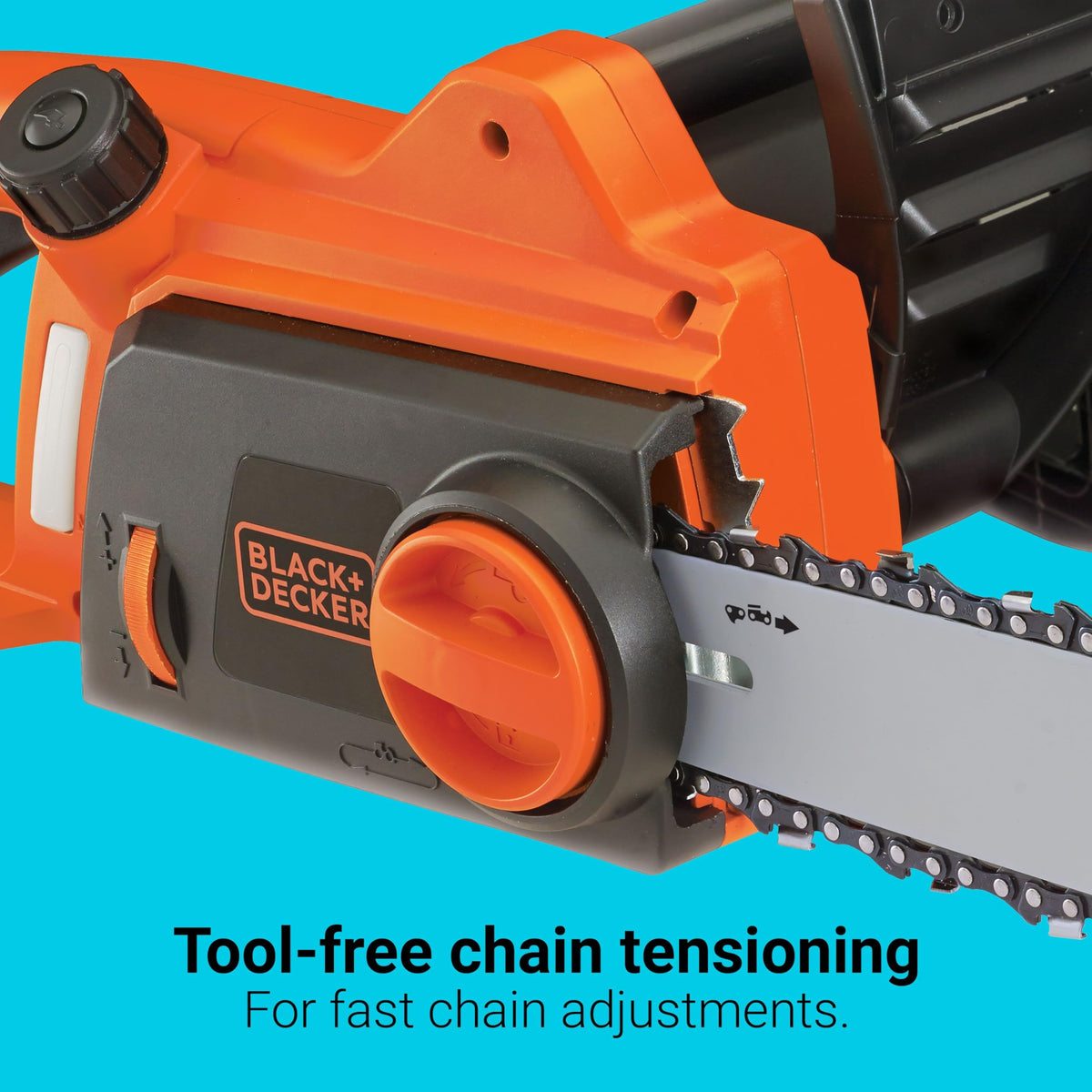 BLACK+DECKER CS1216 automatic oiling keeps the chain lubricated during use.