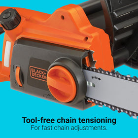 BLACK+DECKER CS1216 automatic oiling keeps the chain lubricated during use.