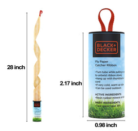 BLACK+DECKER fly trap hanging in a window for control.