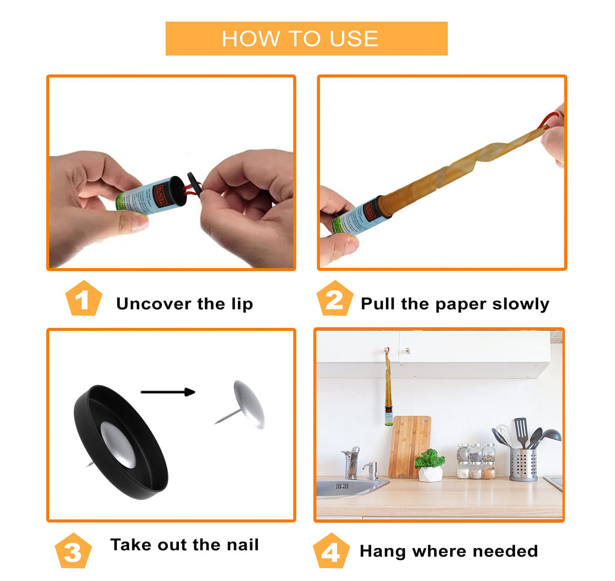BLACK+DECKER sticky ribbon closeup demonstrates strong adhesive capture.