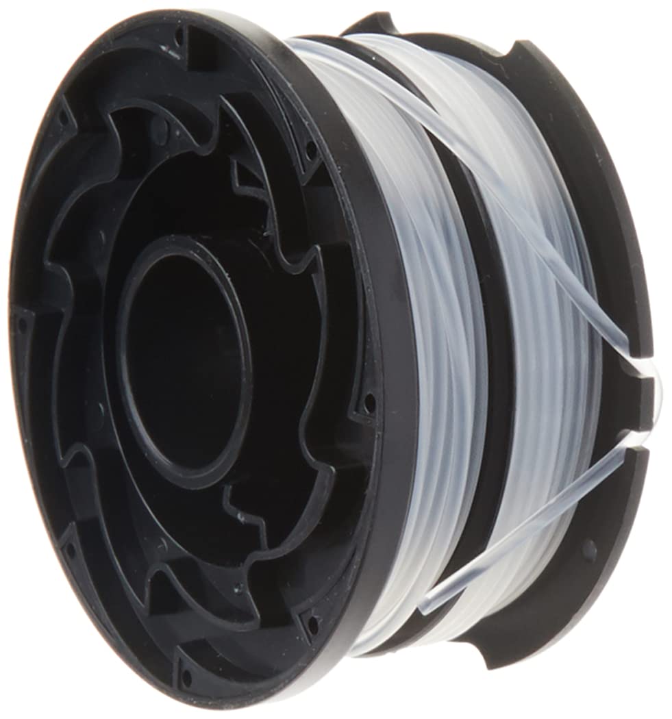 BLACK+DECKER dual-line spool image for reliable trimming in tight spaces.