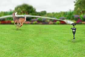 BLACK+DECKER wide-protected-zone setup demonstrates adjustable coverage for gardens.