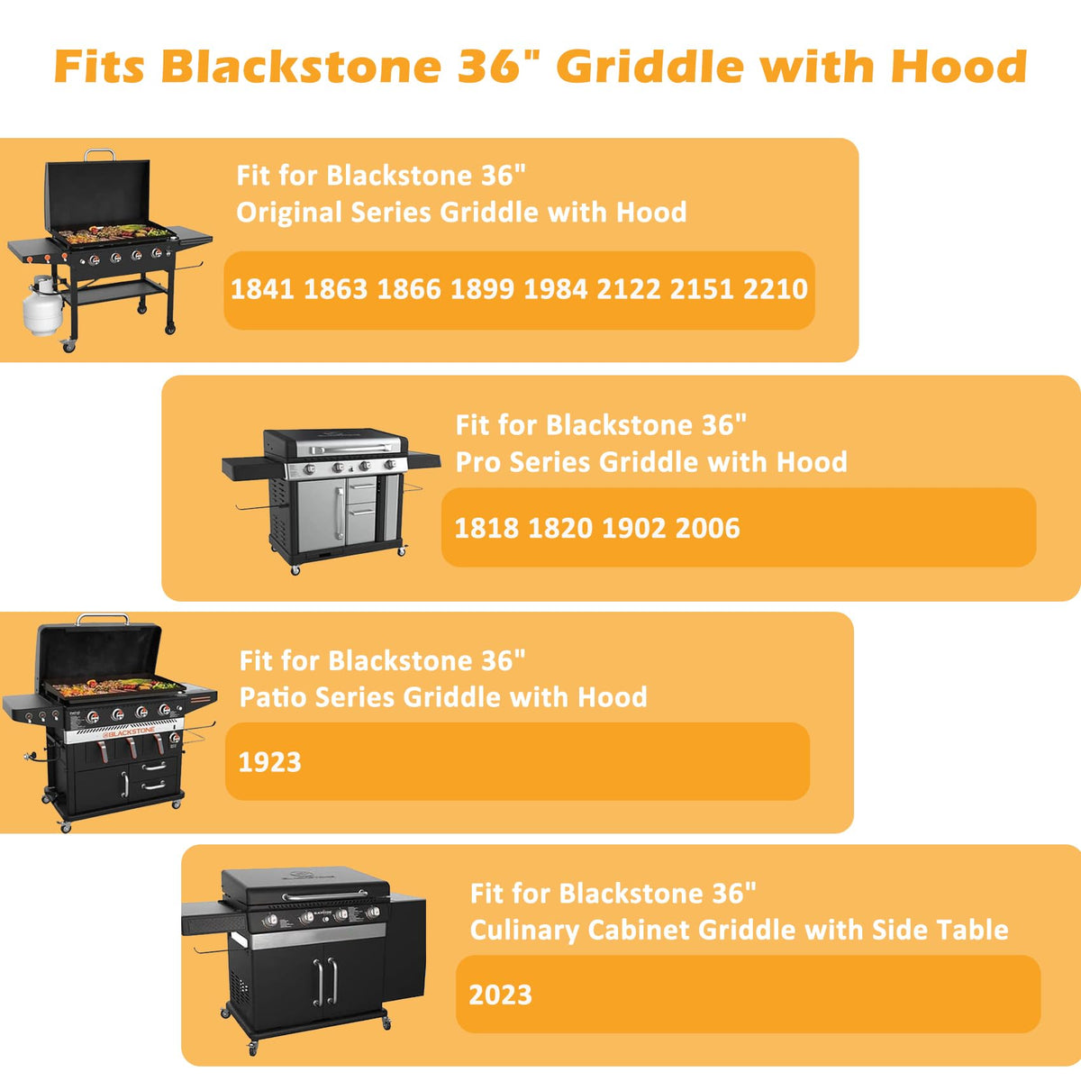 Blackhoso 600D Oxford fabric cover protecting grill from elements
